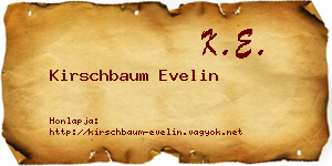 Kirschbaum Evelin névjegykártya